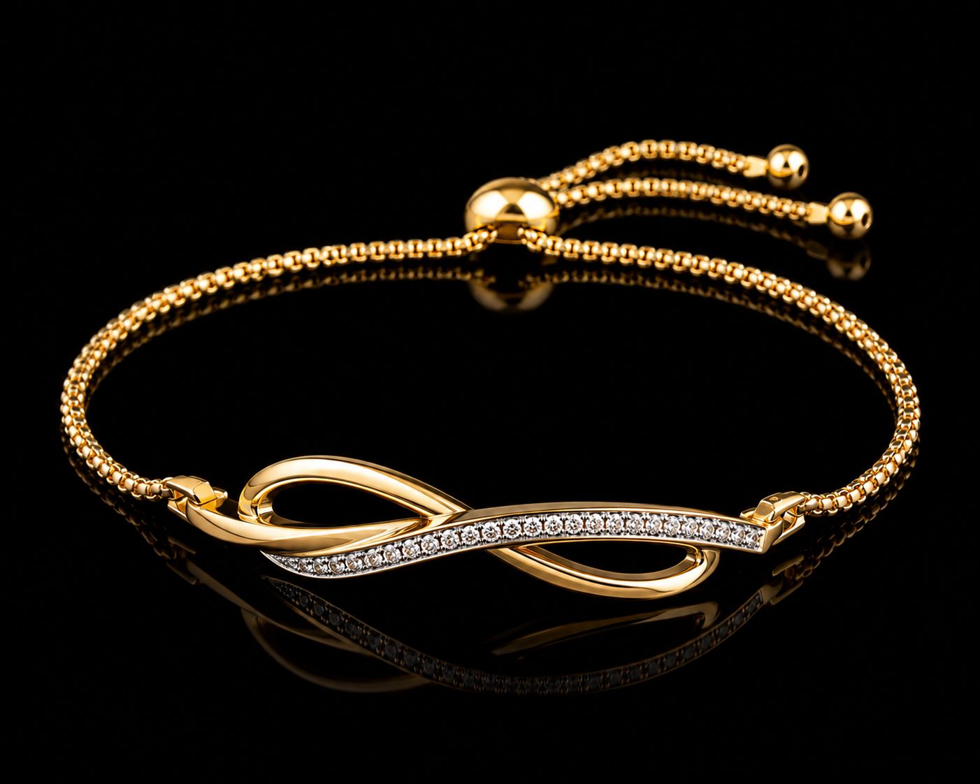 Gold infinity bracelet